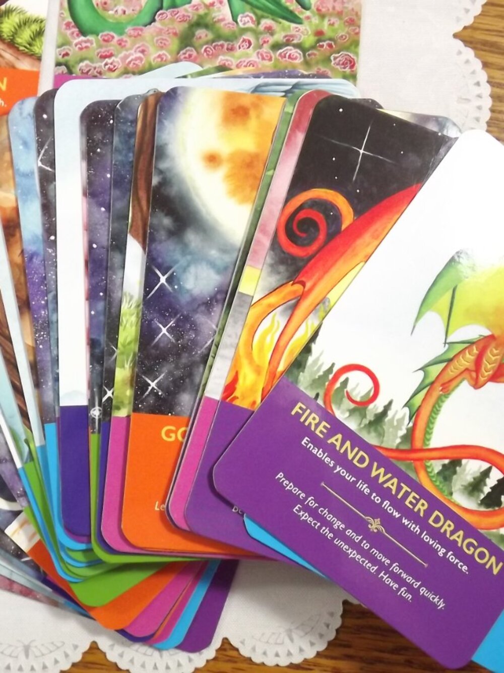 Dragon Oracle Cards Deck with Guidebook - Colorful Dragon Art - Picture 6 of 9